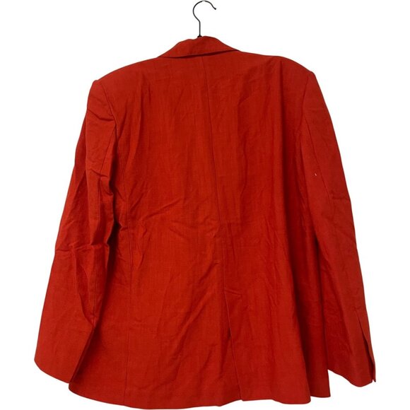 Zara Womens Blazer Suit Jacket Large L Pumpkin orange Lined 2922/041 NWT - Picture 5 of 16